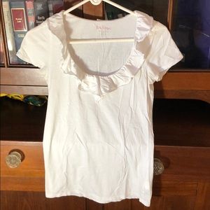 Lily Pulitzer ruffle neck shirt